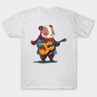 Cute bear playing guitar T-Shirt